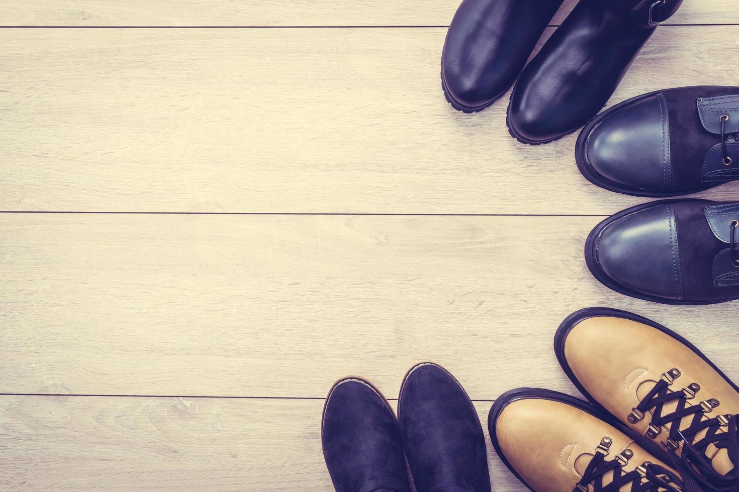 Leather boots and shoes photo