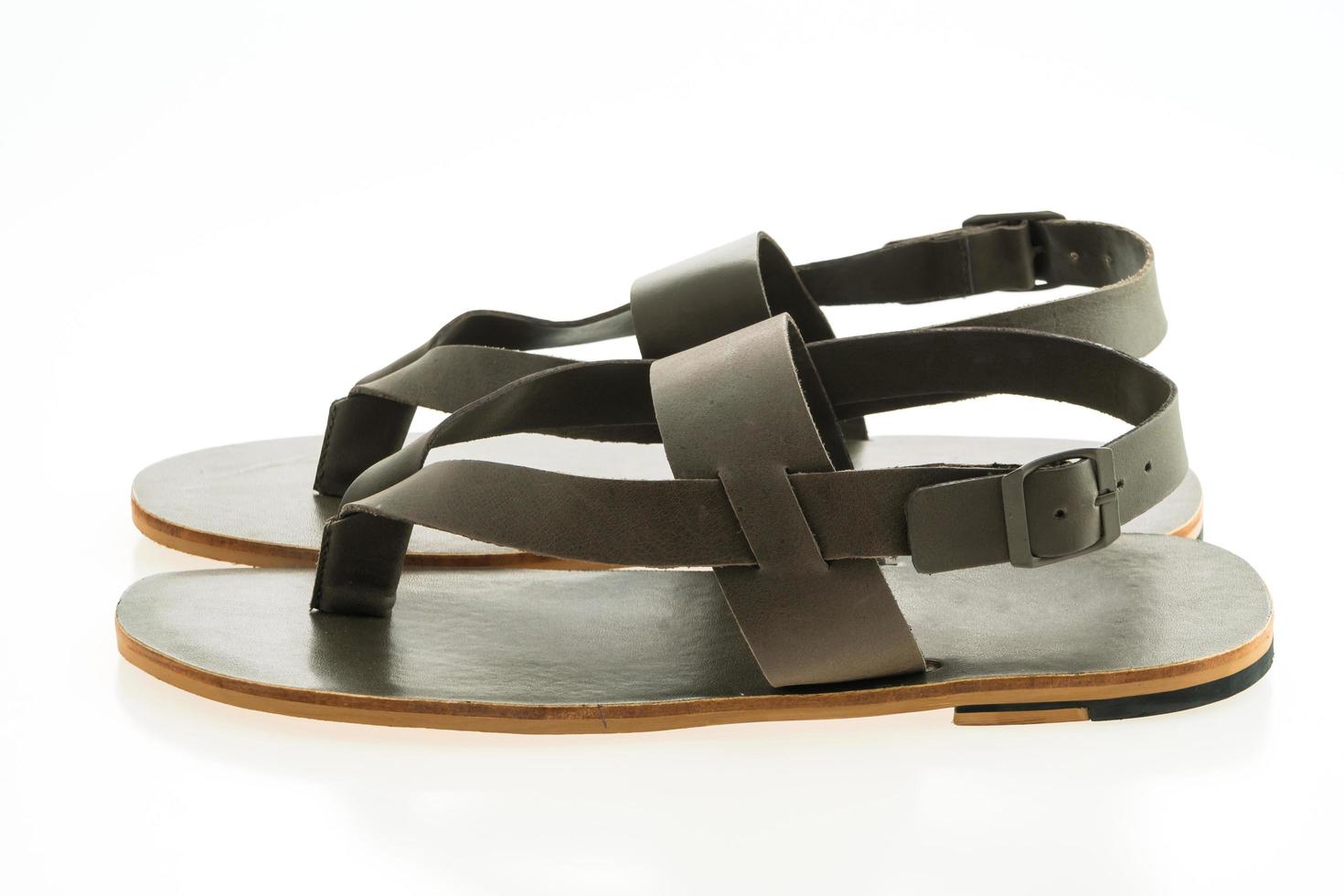 Leather shoes and sandal photo