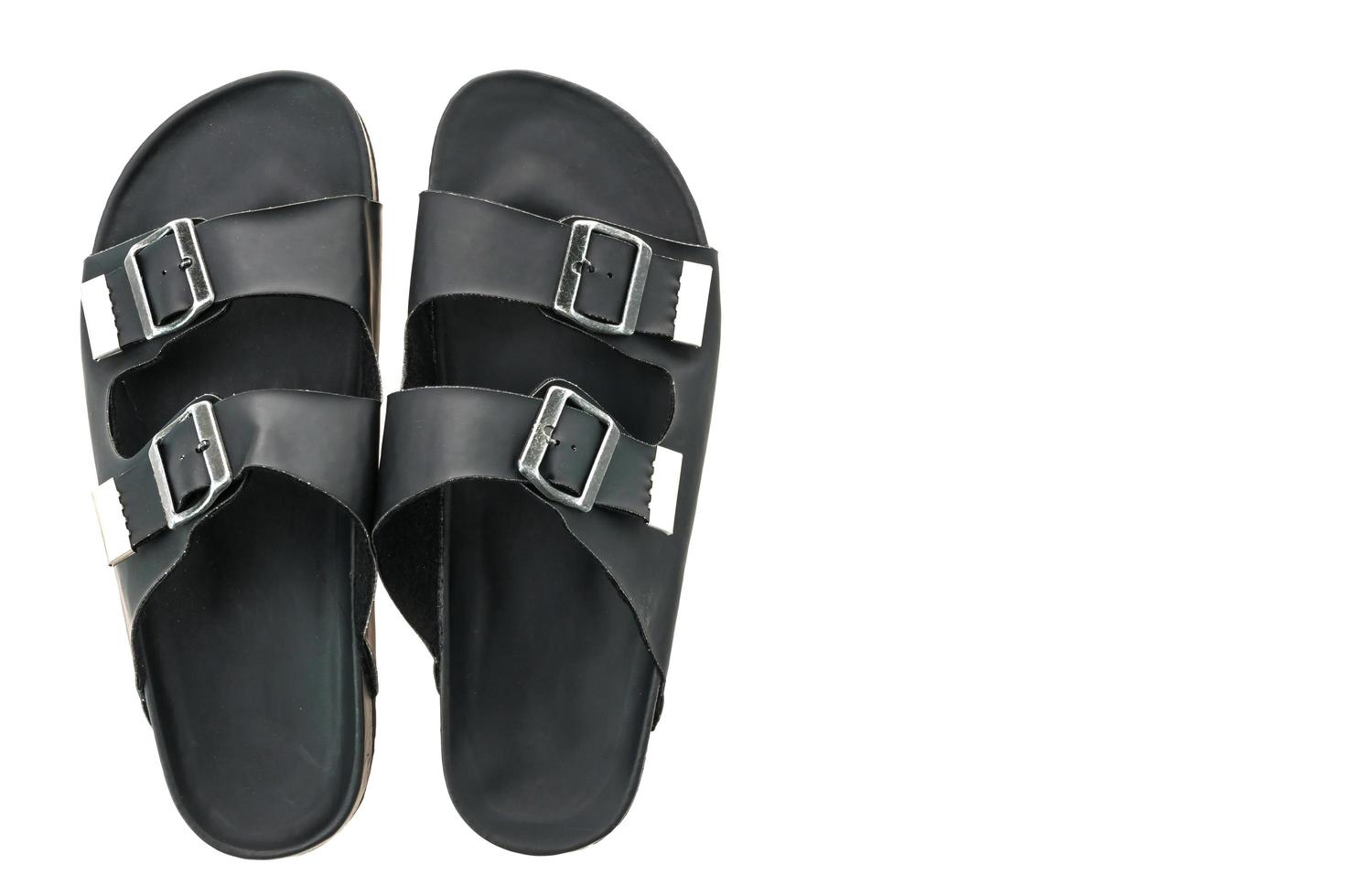 Men leather sandal and flip flop shoes photo