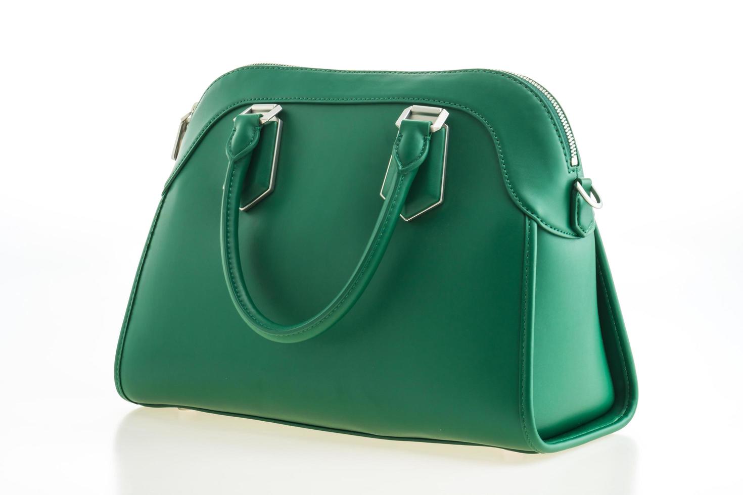 Beautiful elegance and luxury fashion green handbag photo