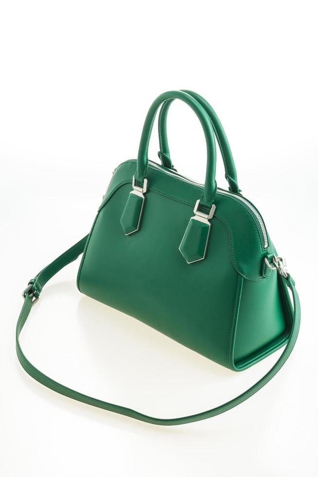 hermoso bolso verde de moda de lujo y elegancia. foto