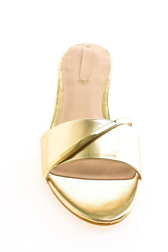 Beautiful gold sandal shoes photo