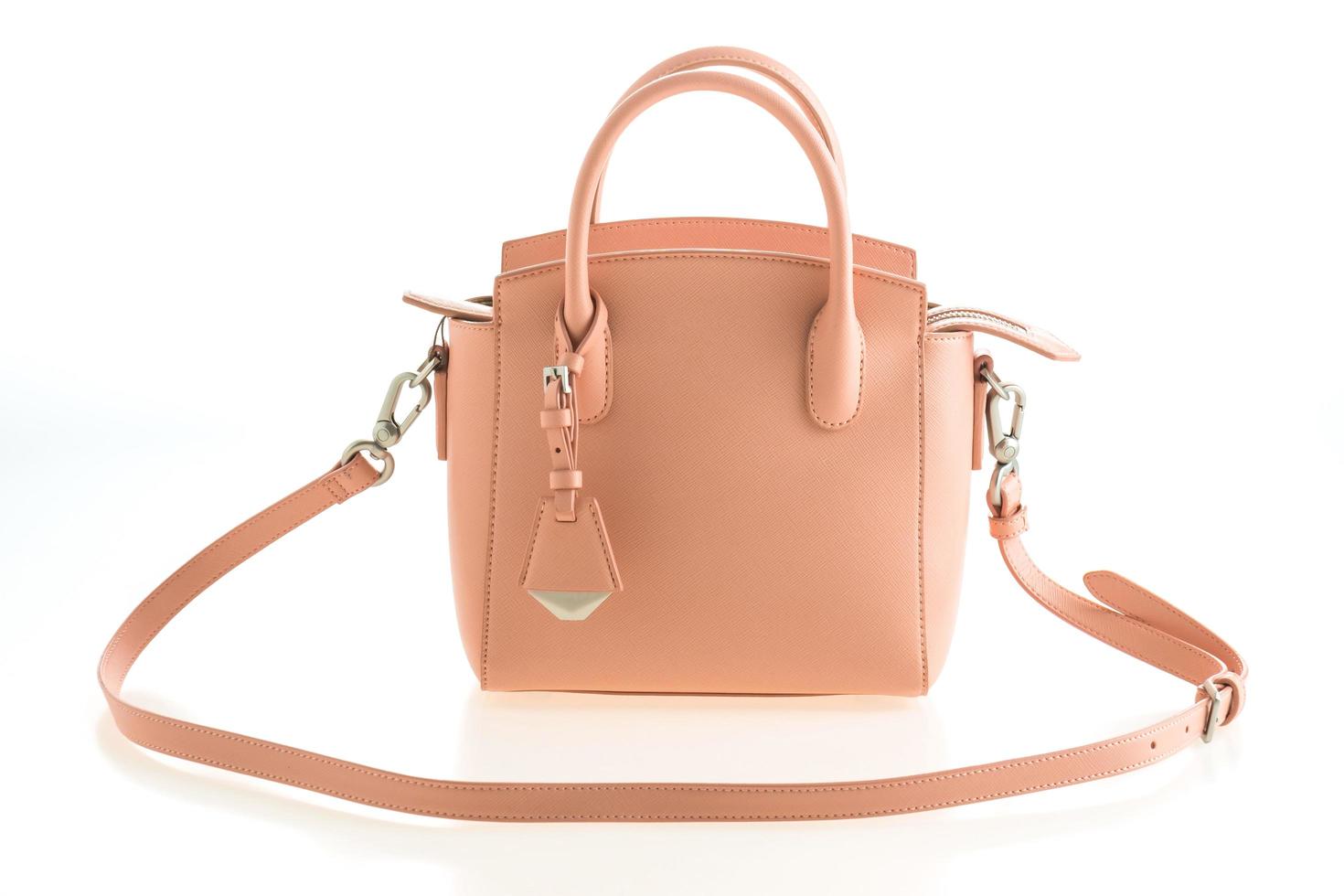 Beautiful elegance and luxury fashion pink women handbag photo
