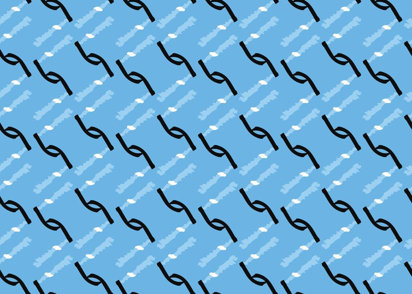 Vector texture background, seamless pattern. Hand drawn, blue, black, white colors.