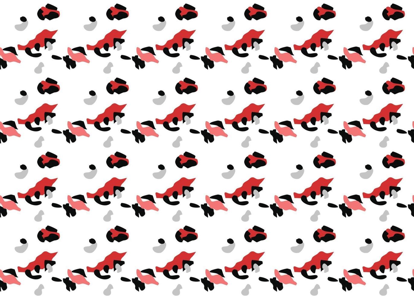 Vector texture background, seamless pattern. Hand drawn, red, black, grey, white colors.