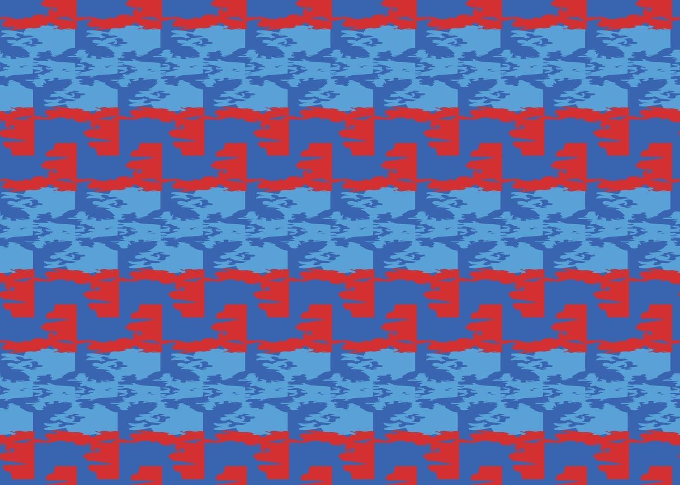 Vector texture background, seamless pattern. Hand drawn, blue, red colors.