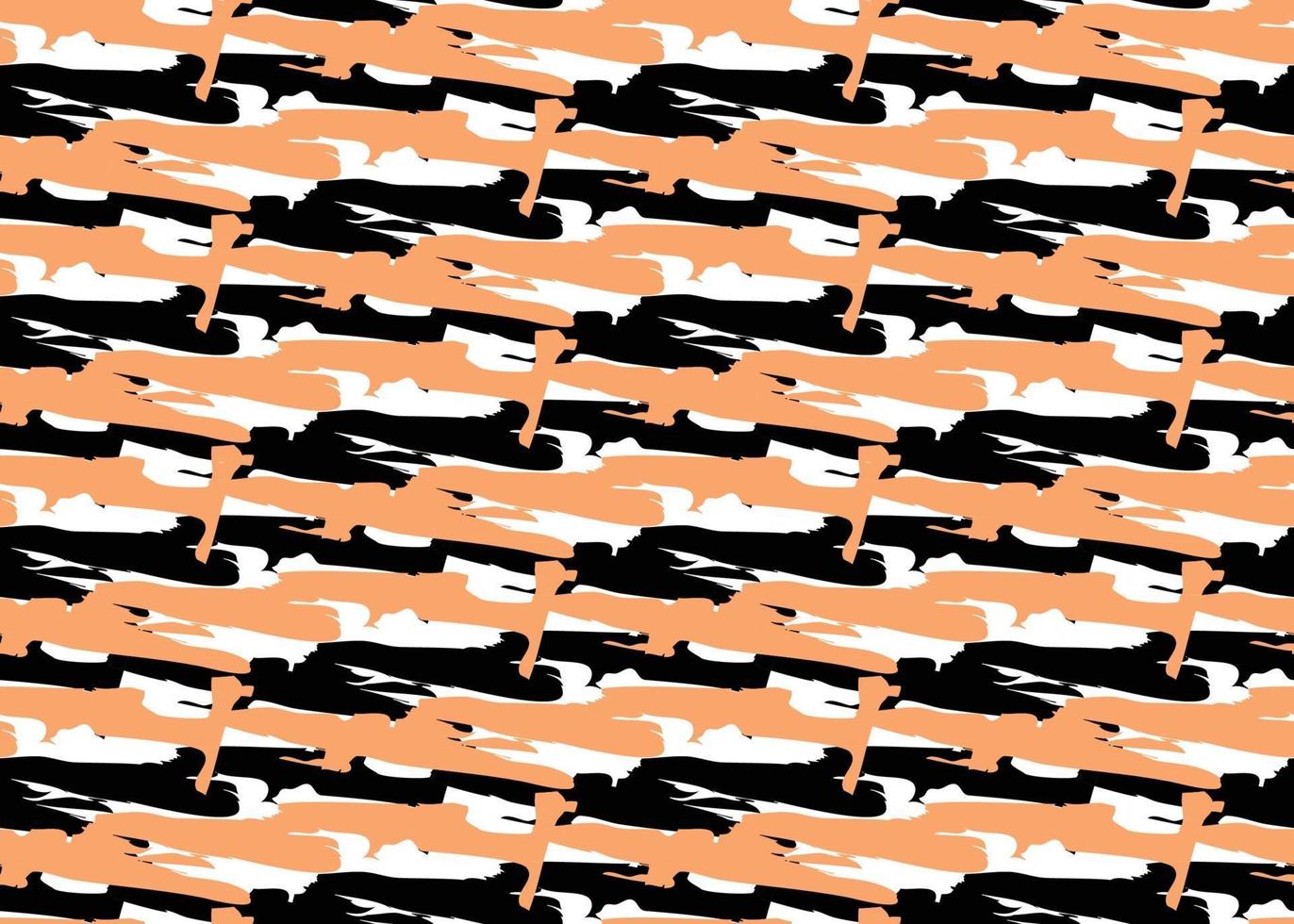 Vector texture background, seamless pattern. Hand drawn, orange, black, white colors.