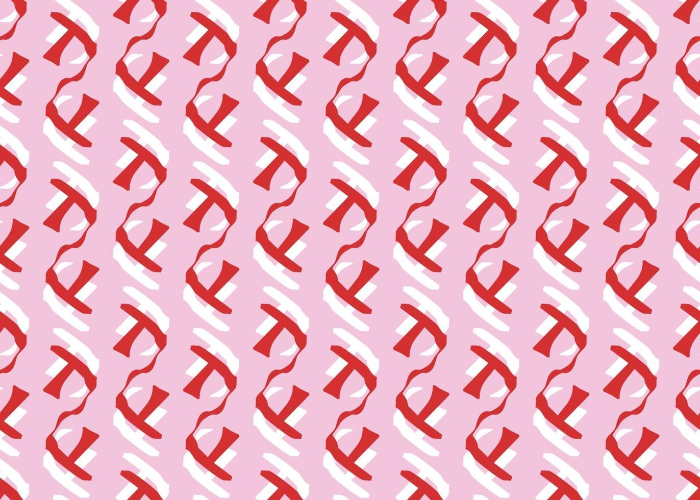 Vector texture background, seamless pattern. Hand drawn, pink, red, white colors.