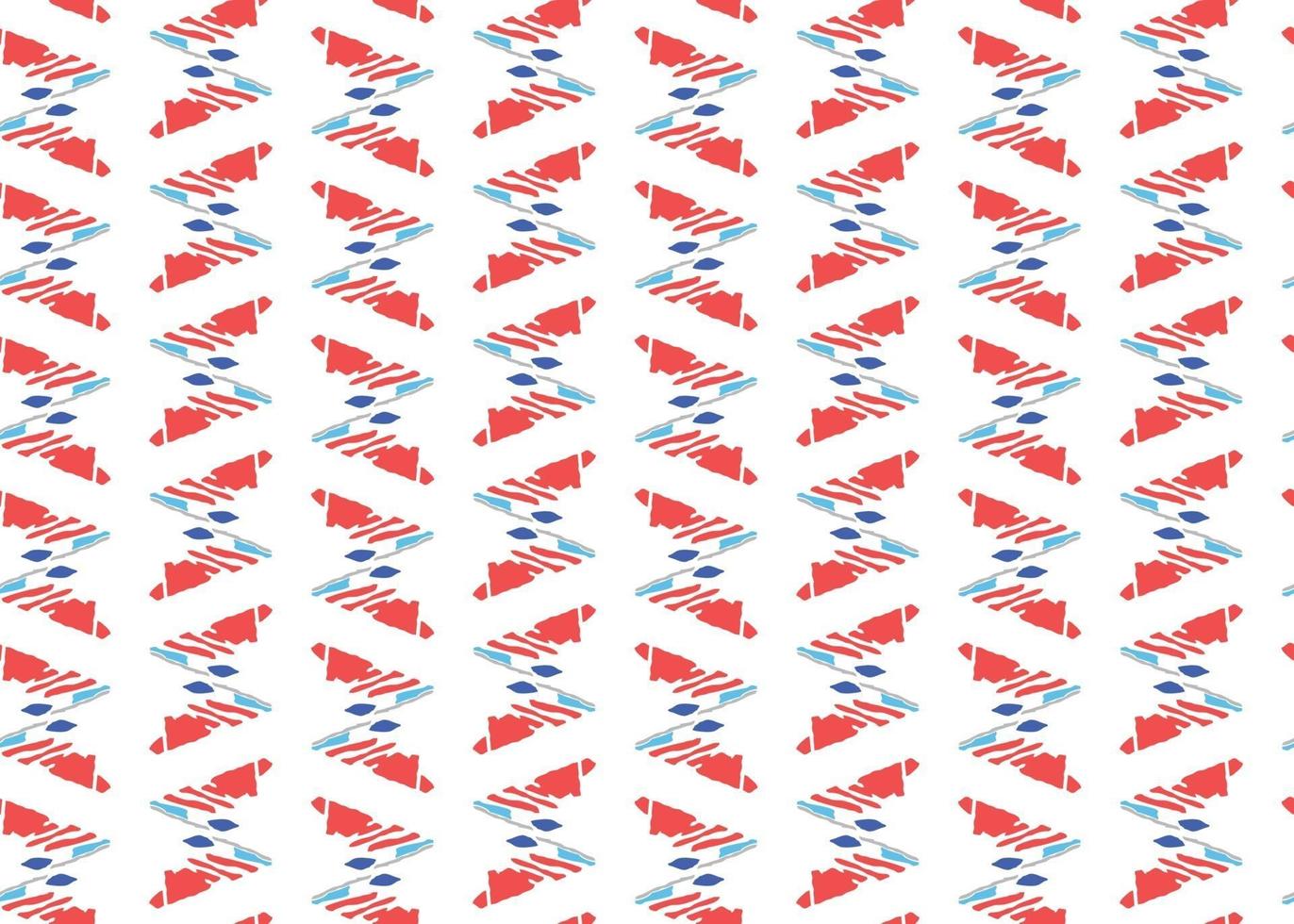 Vector texture background, seamless pattern. Hand drawn, red, blue, white colors.
