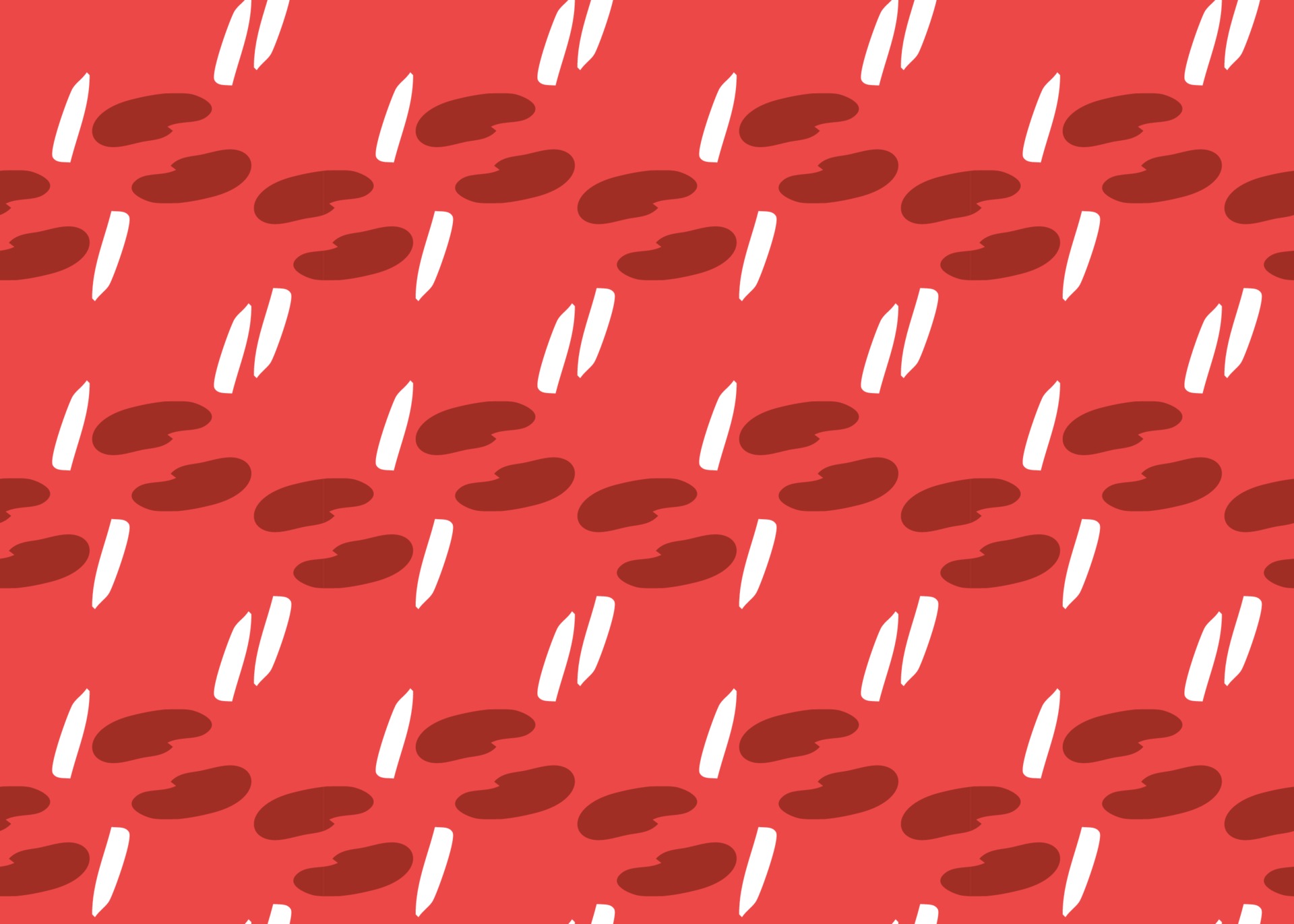 Vector texture background, seamless pattern. Hand drawn, red, white
