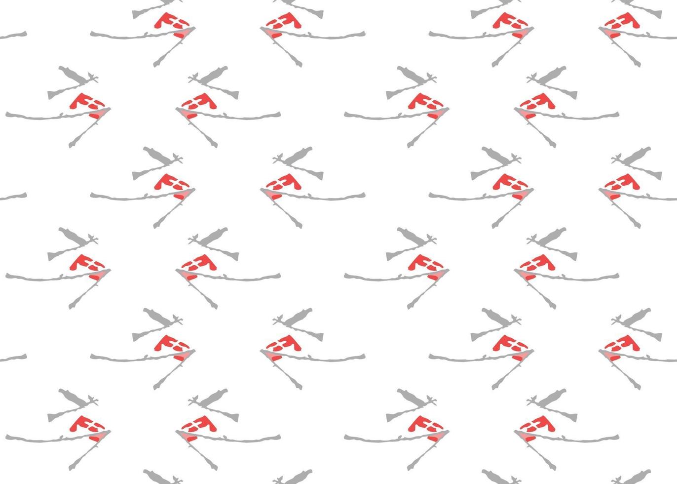 Vector texture background, seamless pattern. Hand drawn, grey, red, white colors.