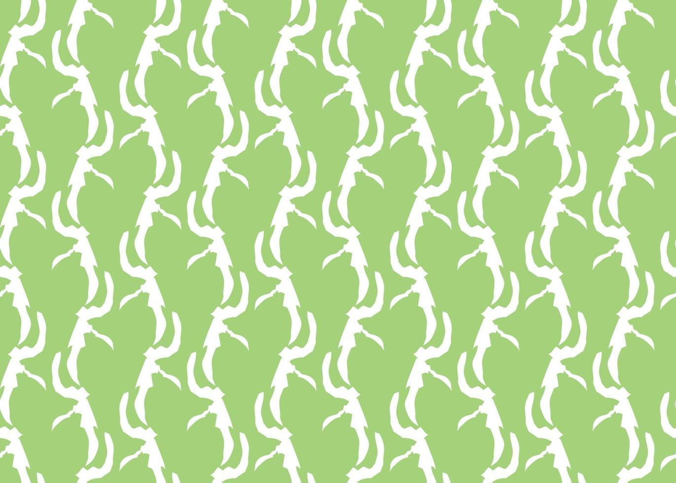 Vector texture background, seamless pattern. Hand drawn, green, white colors.
