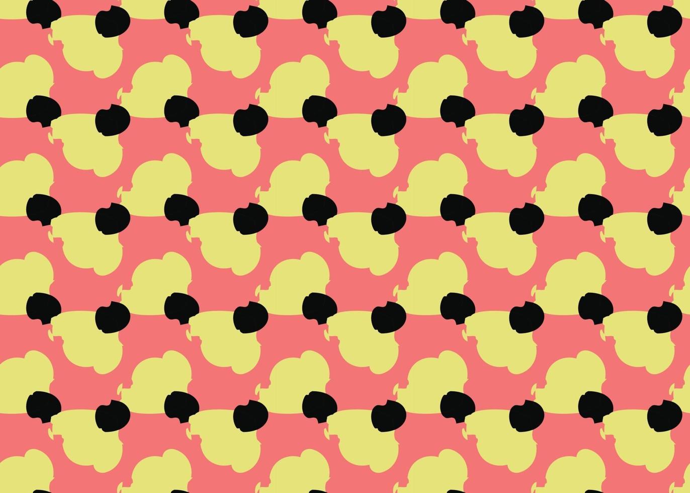 Vector texture background, seamless pattern. Hand drawn, red, yellow, black colors.