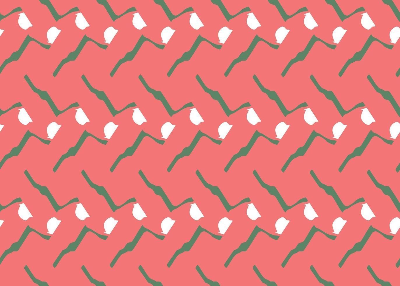 Vector texture background, seamless pattern. Hand drawn, red, green, white colors.