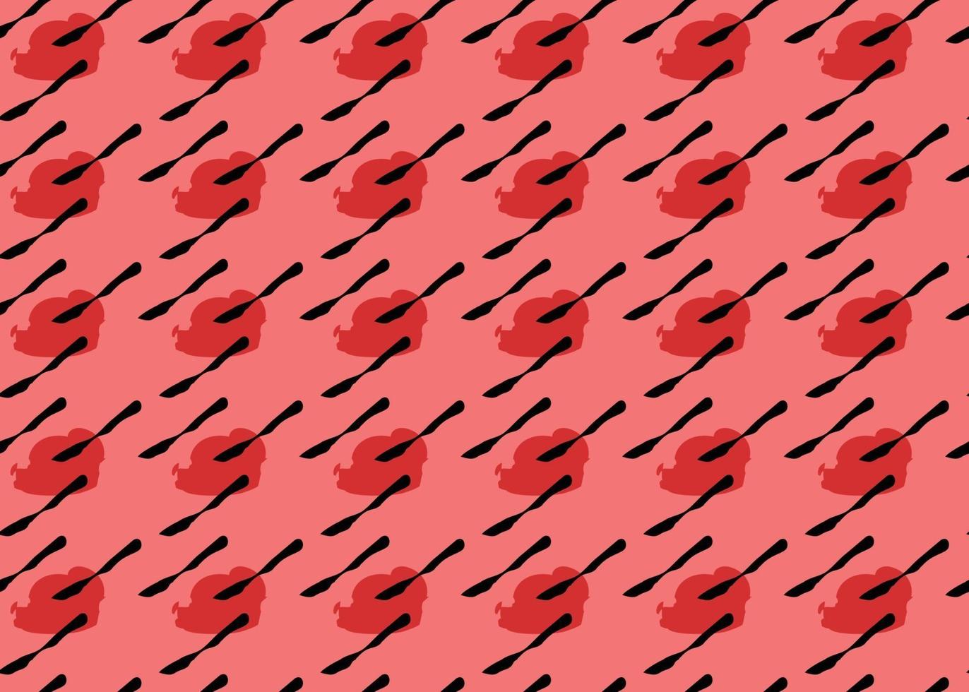 Vector texture background, seamless pattern. Hand drawn, red, black colors.