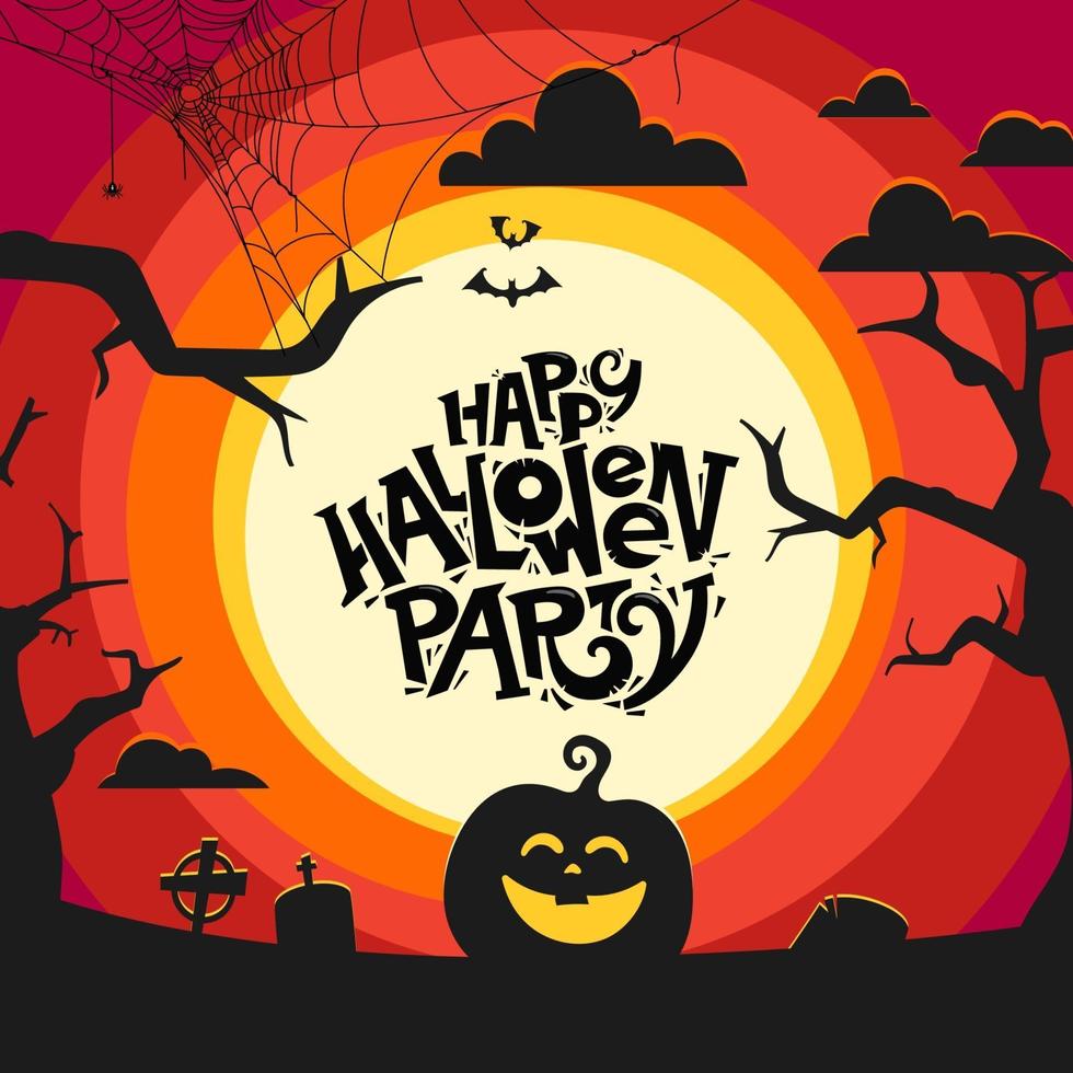 concepto de vector de fiesta de halloween feliz