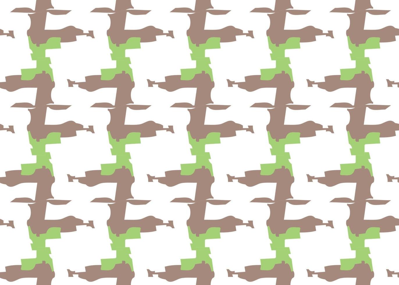 Vector texture background, seamless pattern. Hand drawn, brown, green, white colors.