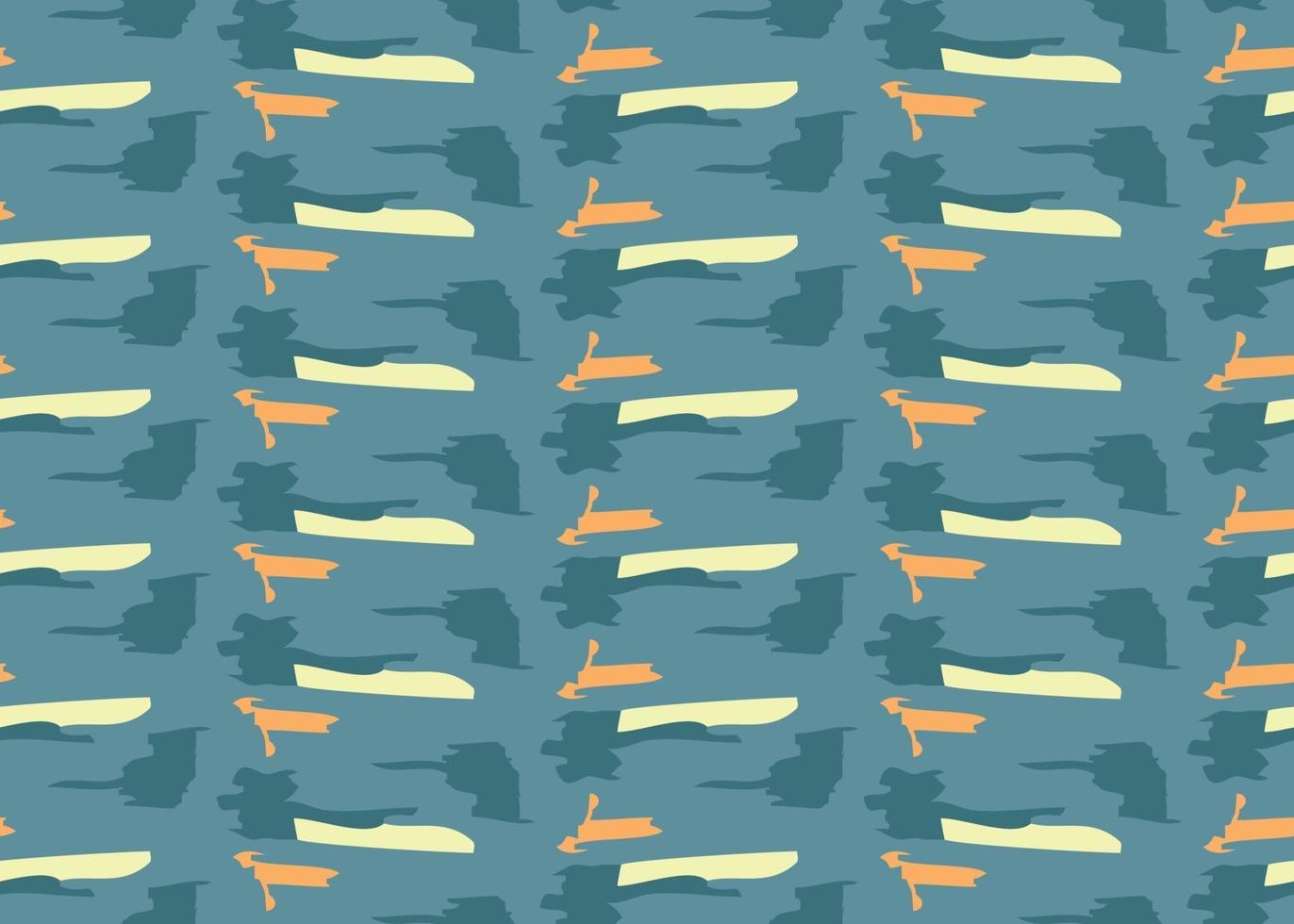 Vector texture background, seamless pattern. Hand drawn, blue, yellow, orange colors.