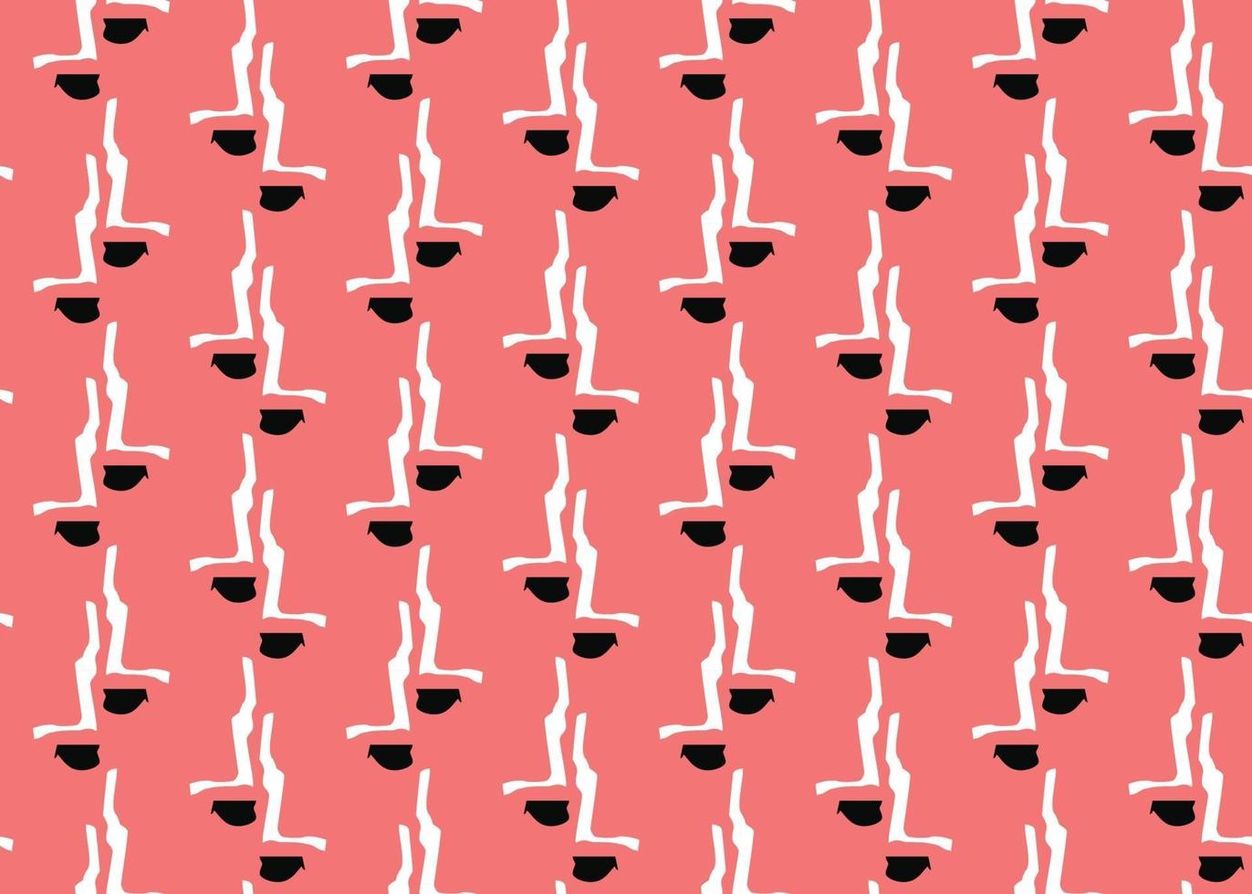 Vector texture background, seamless pattern. Hand drawn, red, white, black colors.