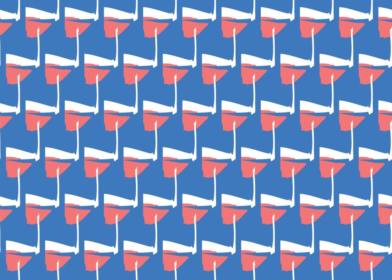Vector texture background, seamless pattern. Hand drawn, red, blue, white colors.