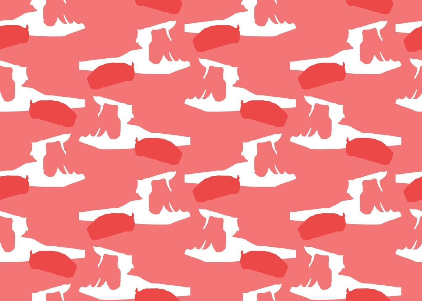 Vector texture background, seamless pattern. Hand drawn, red, white colors.