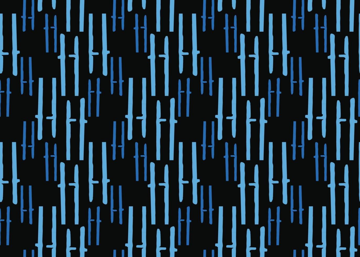 Vector texture background, seamless pattern. Hand drawn, black, blue colors.