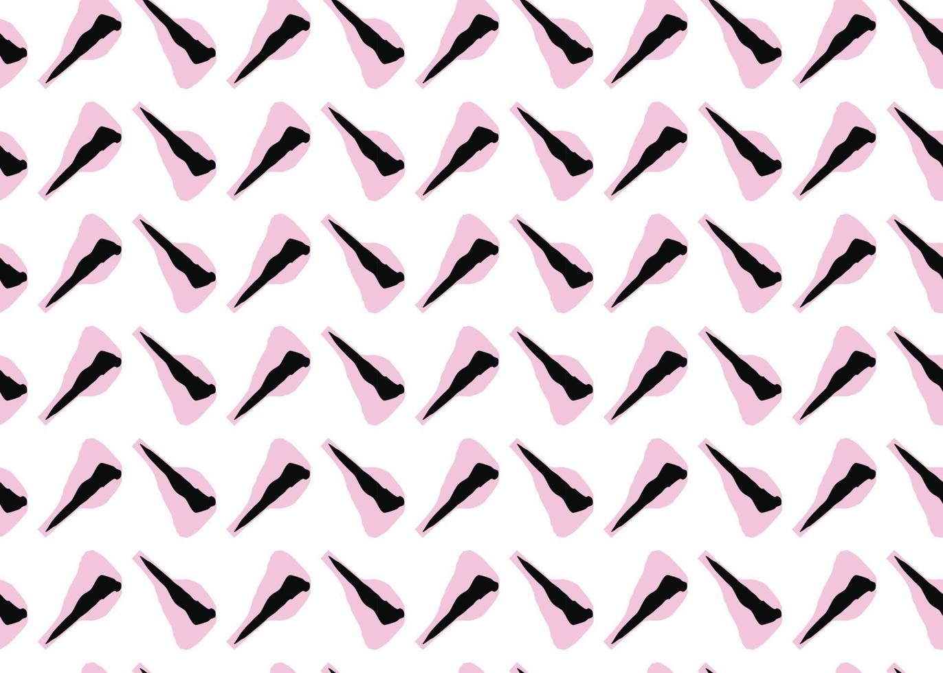 Vector texture background, seamless pattern. Hand drawn, pink, black, white colors.