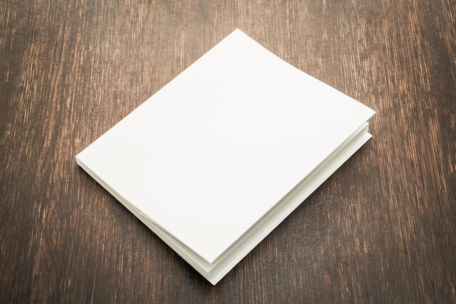 Blank white mock up book photo