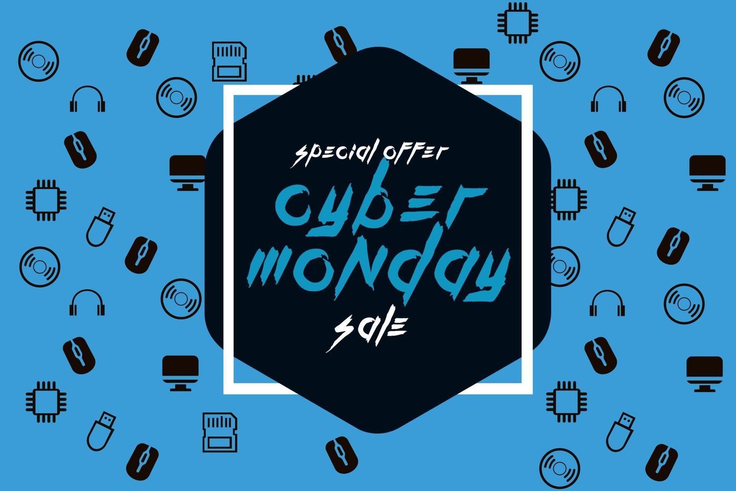 Cyber monday ribbon. Discount vector