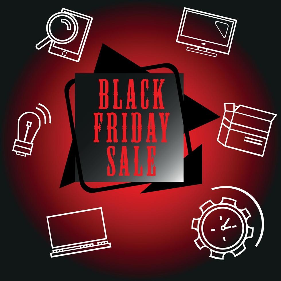 Black Friday. Stock vector illustration. Logo