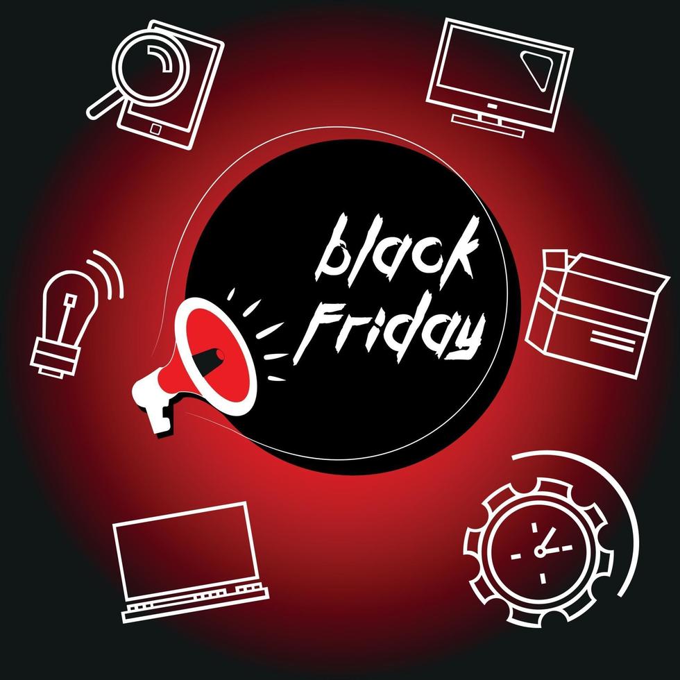 Black Friday. Stock vector illustration. Logo