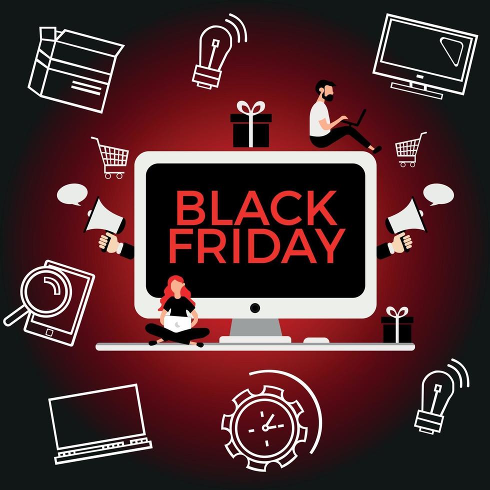 Black Friday. Stock vector illustration. Logo