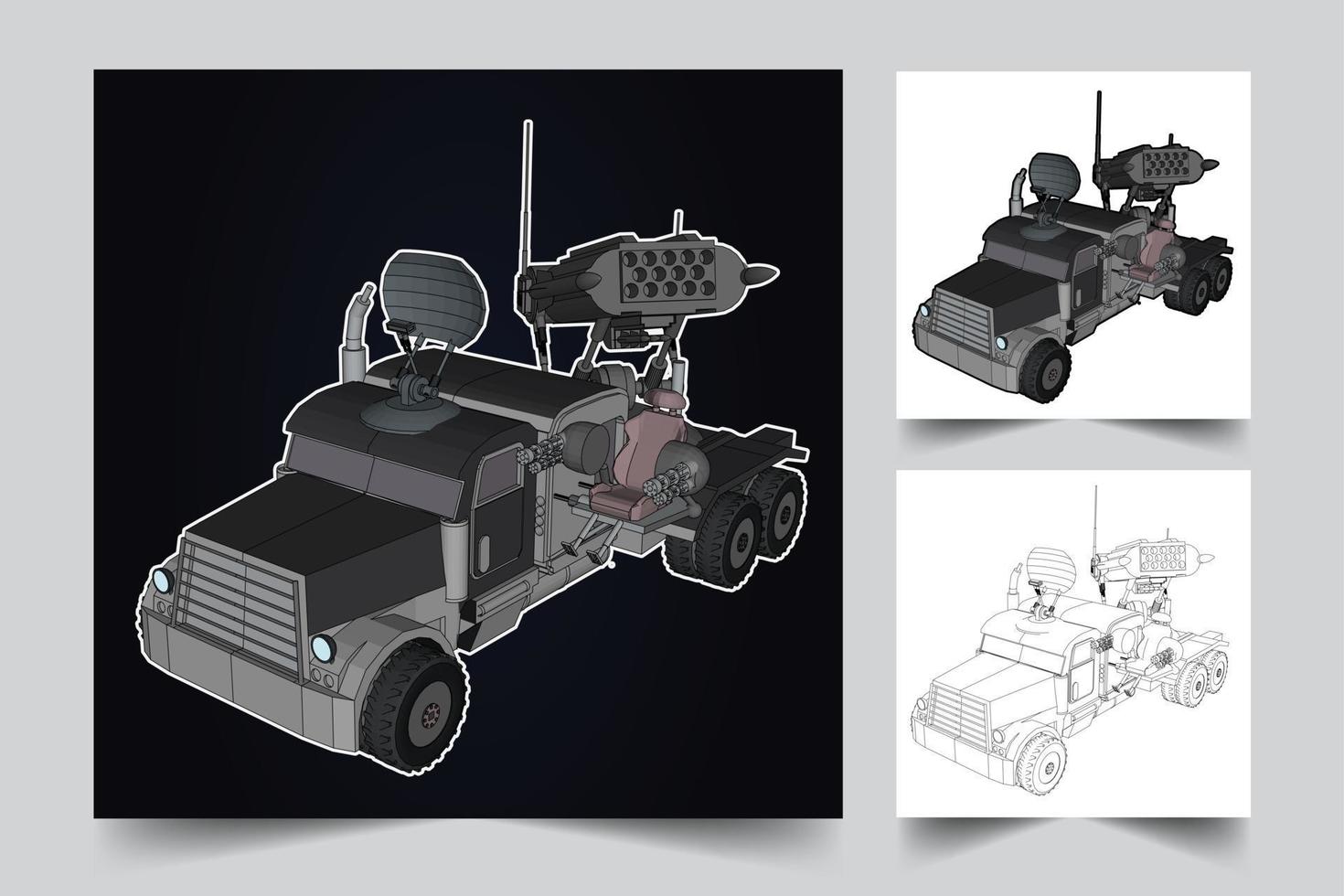 Armored Vehicle Illustration vector