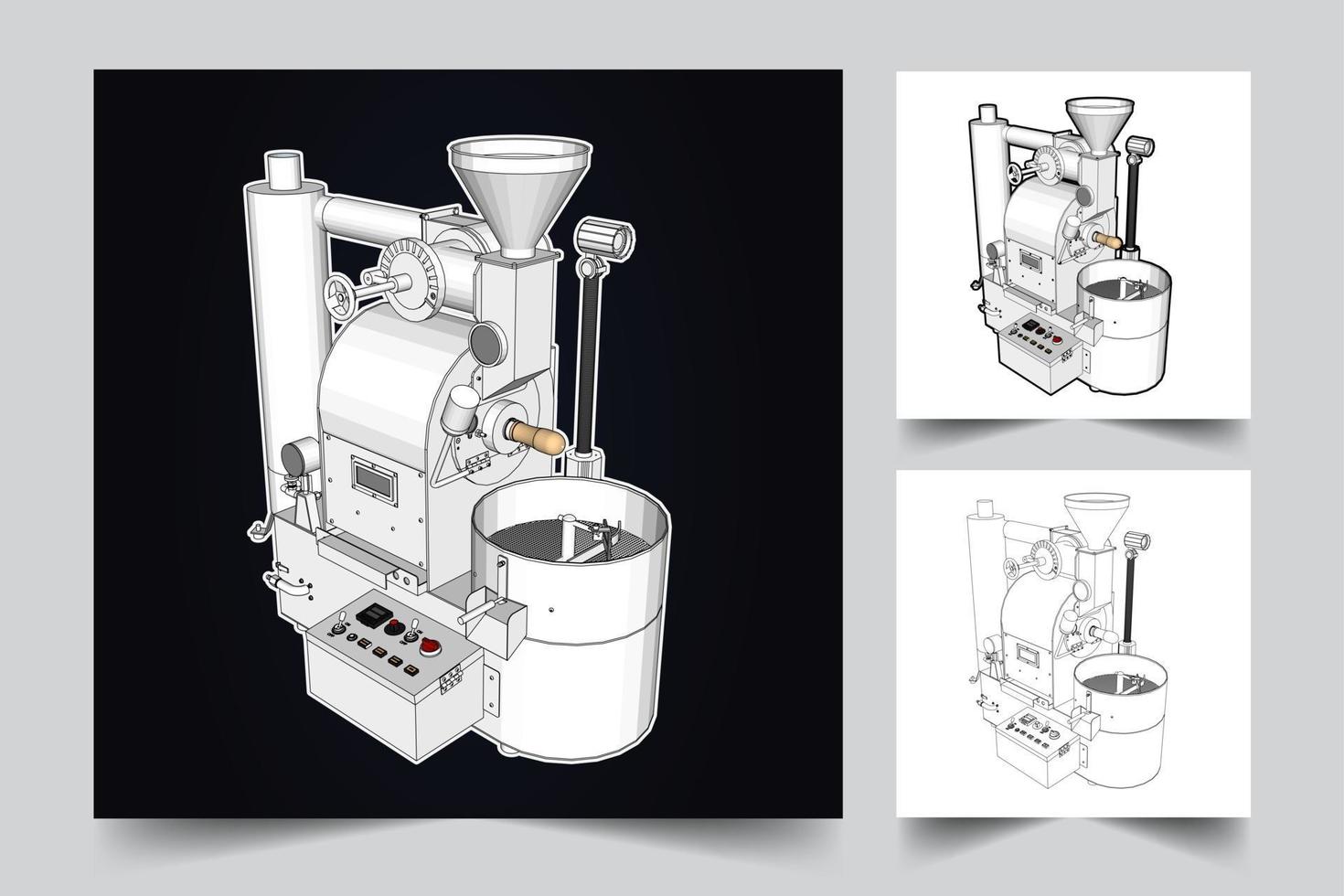 ilustración de la máquina de café vector