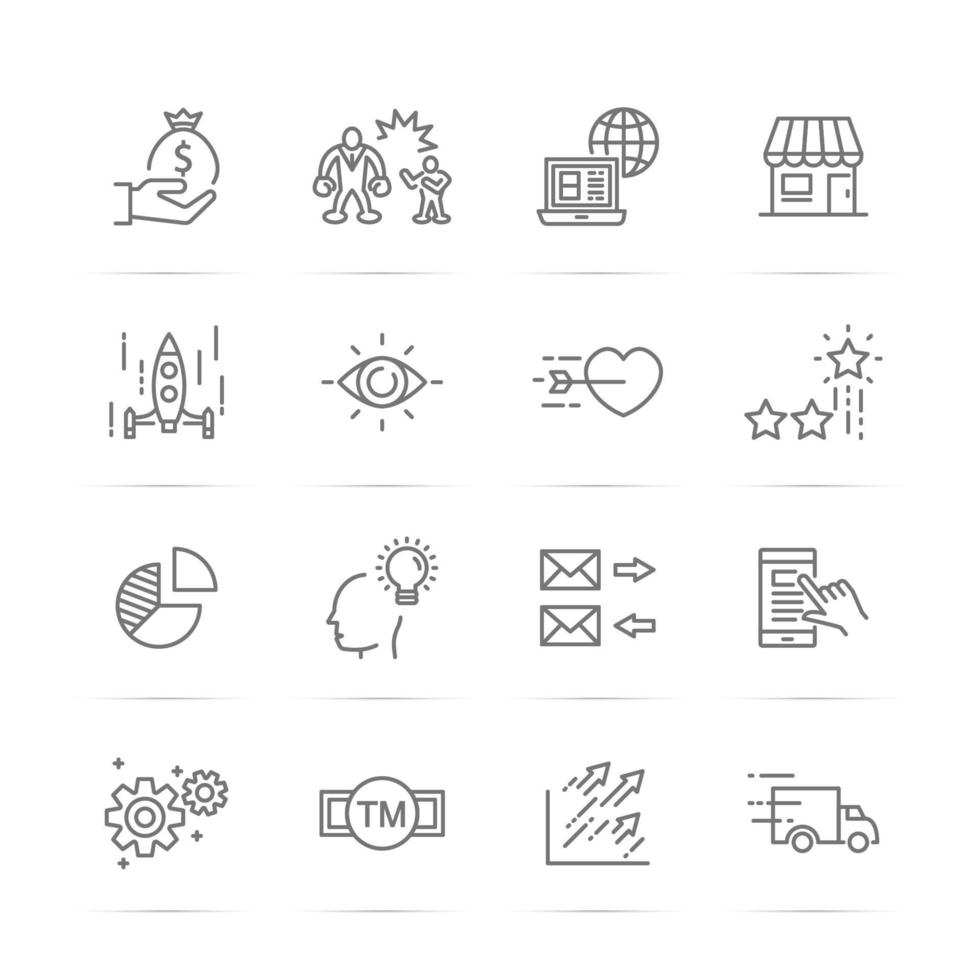 small business vector line icons