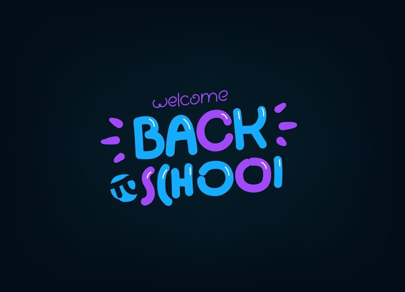 Back to school vector greeting card