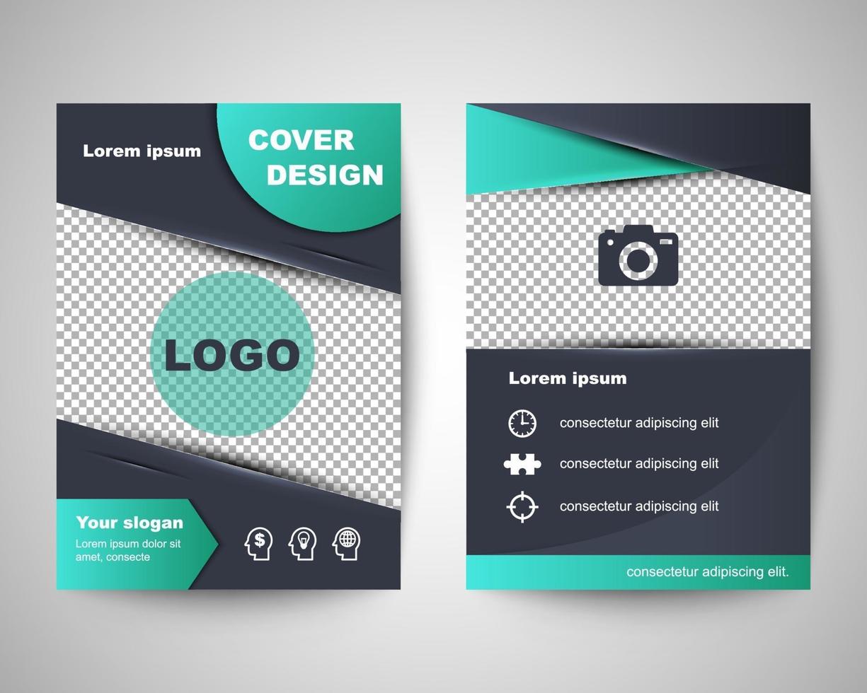 abstract flyer layout template vector