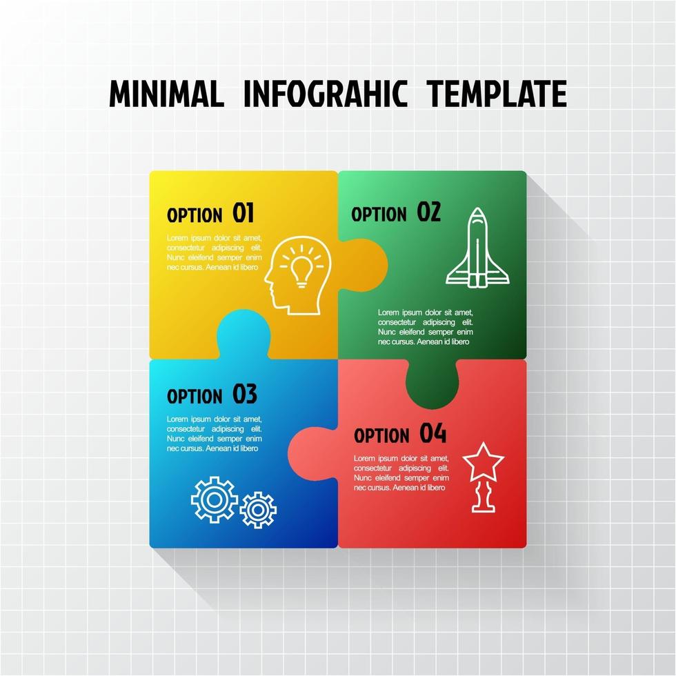 business minimal infographic vector