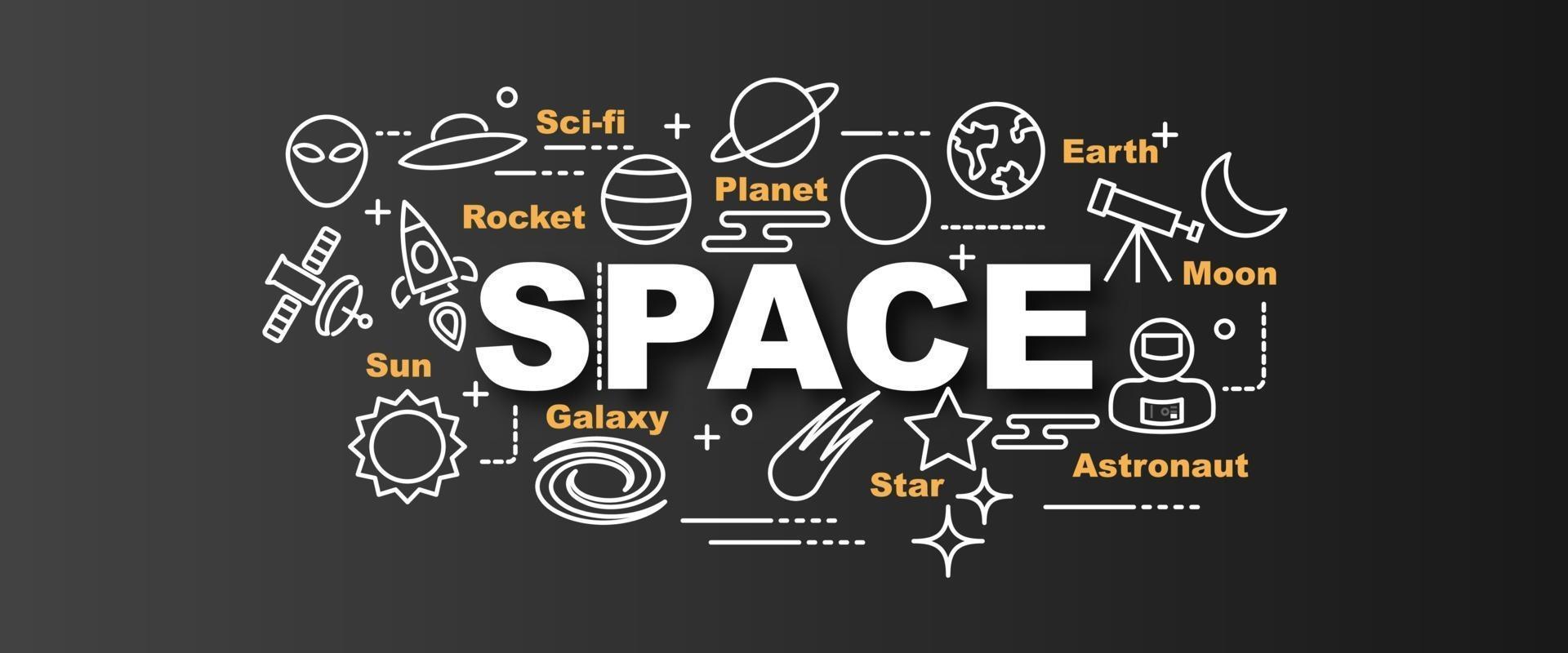 space vector trendy banner