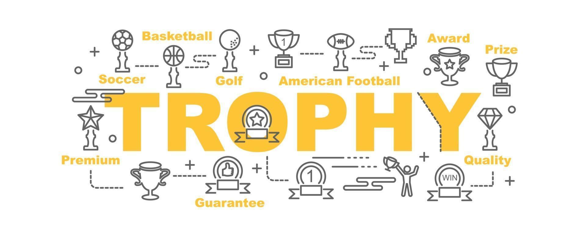 trophy vector banner