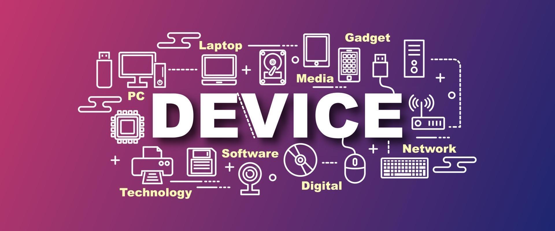 device vector trendy banner