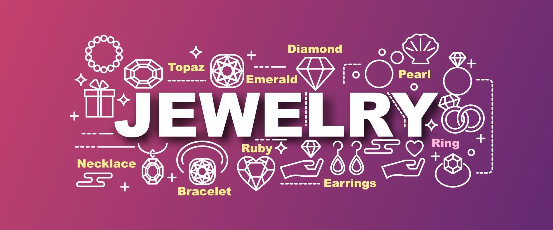 jewelry vector trendy banner