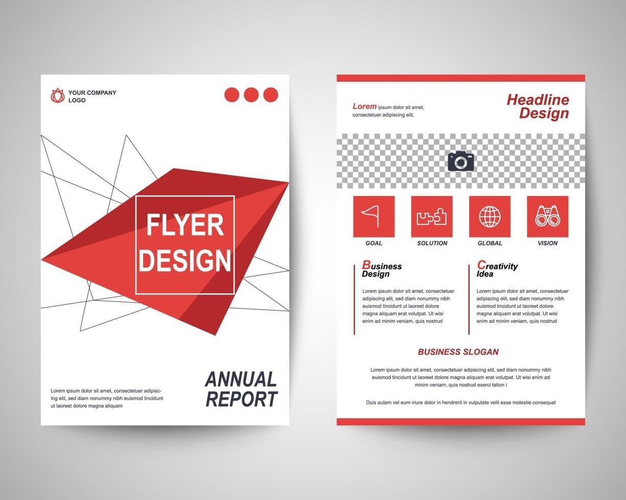 red flyer a4 template vector