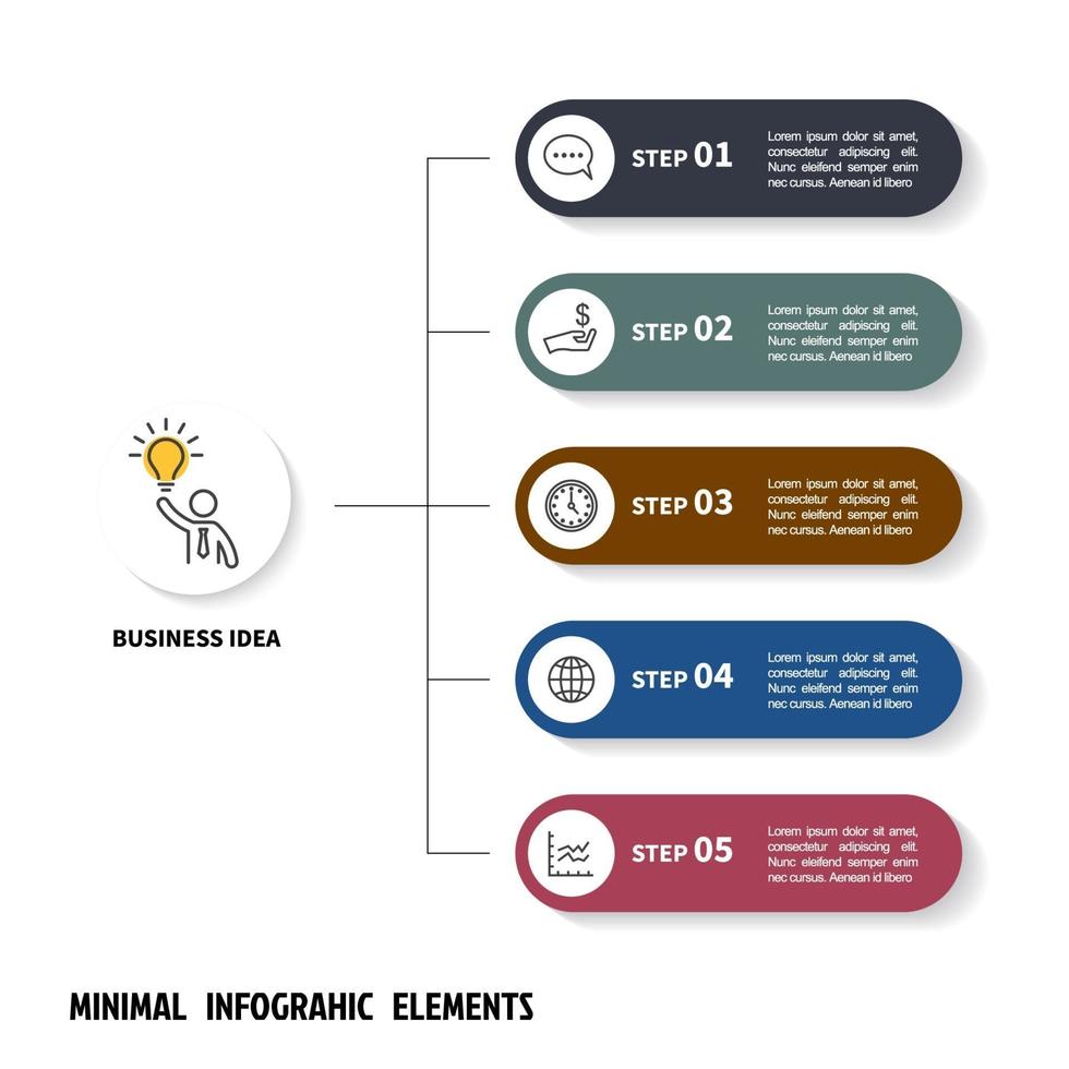 infografía mínima de negocios vector