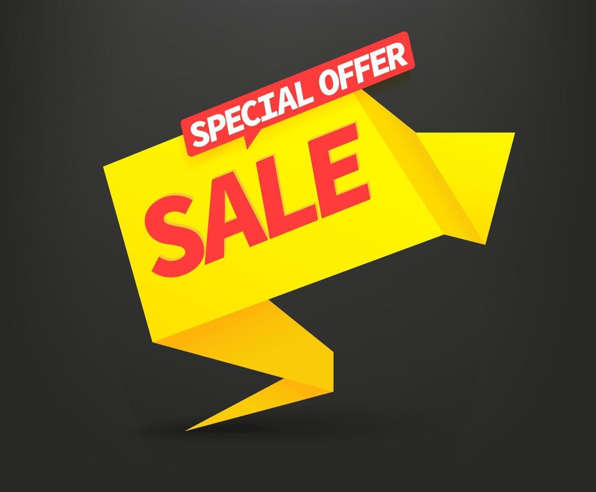 Special offer sale. 3d style vector banner