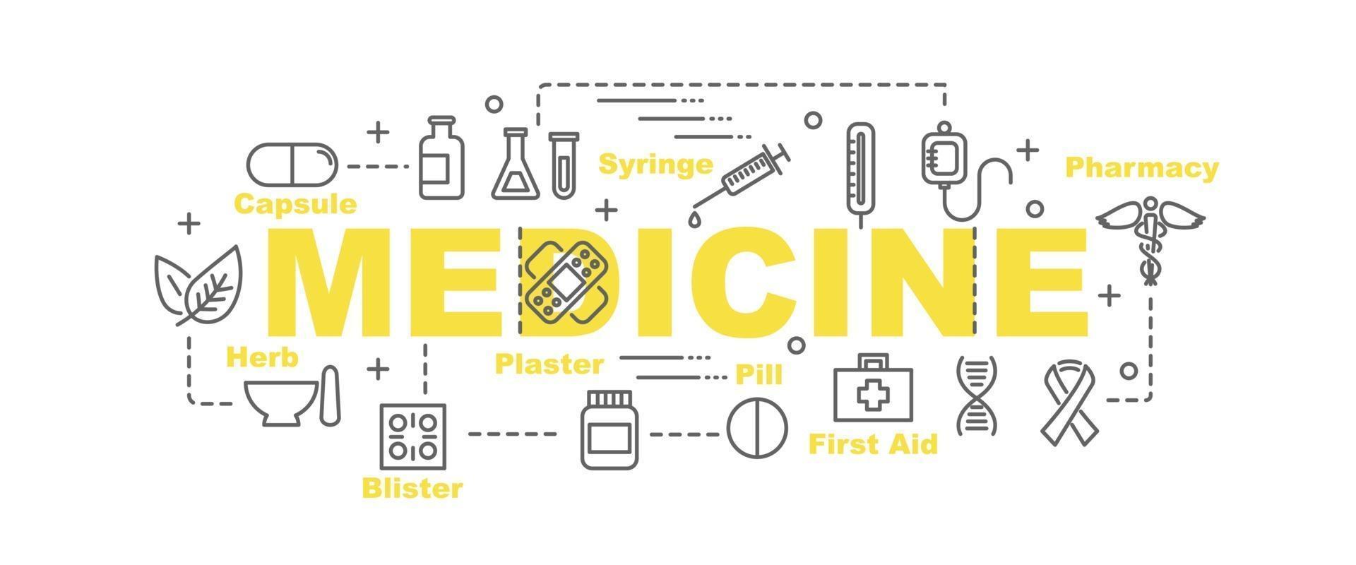 banner de vector de medicina