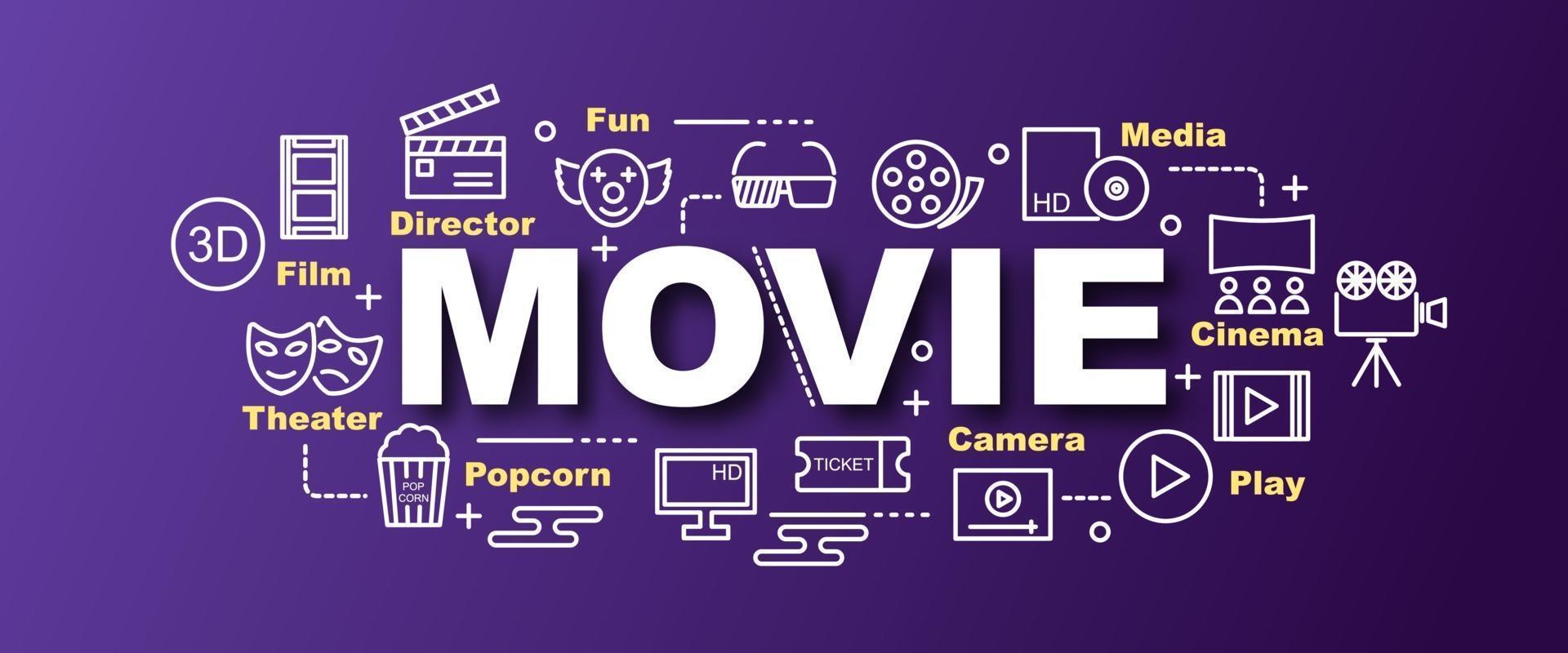 movie vector trendy banner