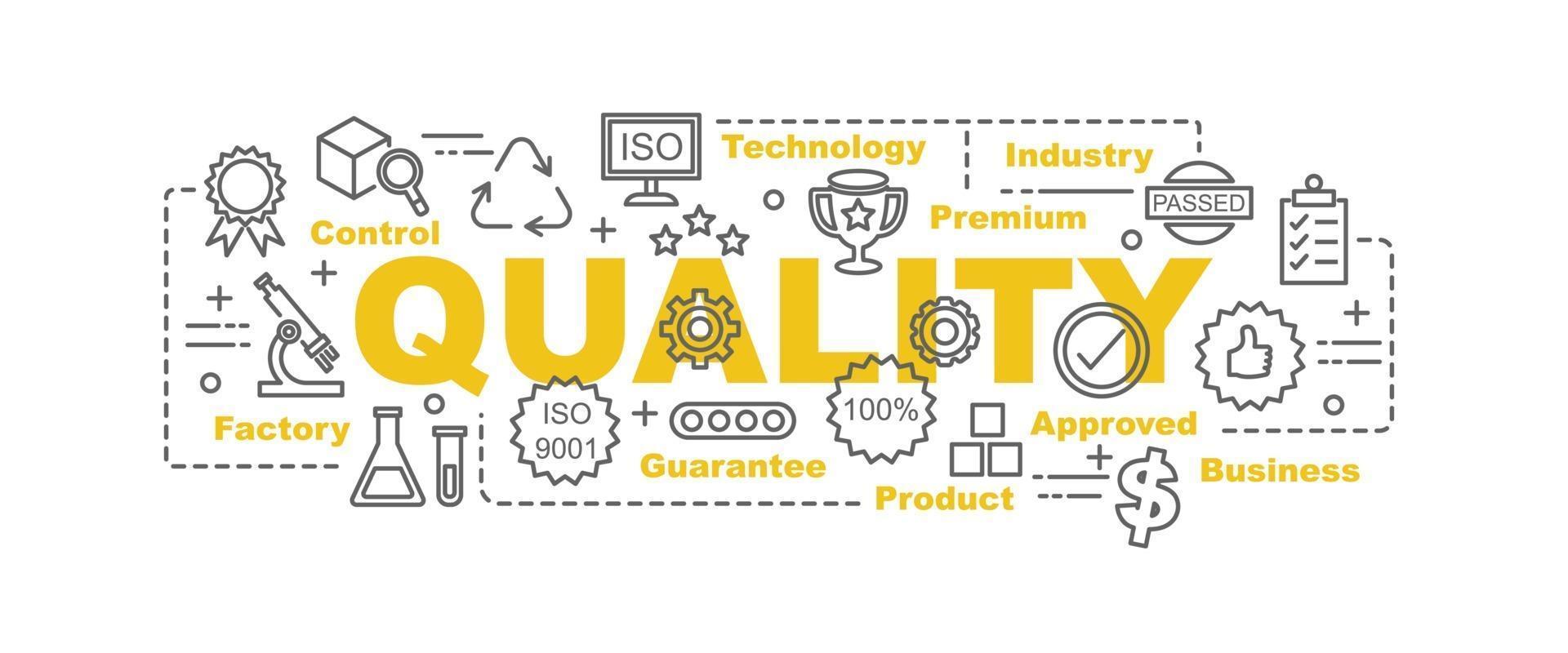 quality control vector banner