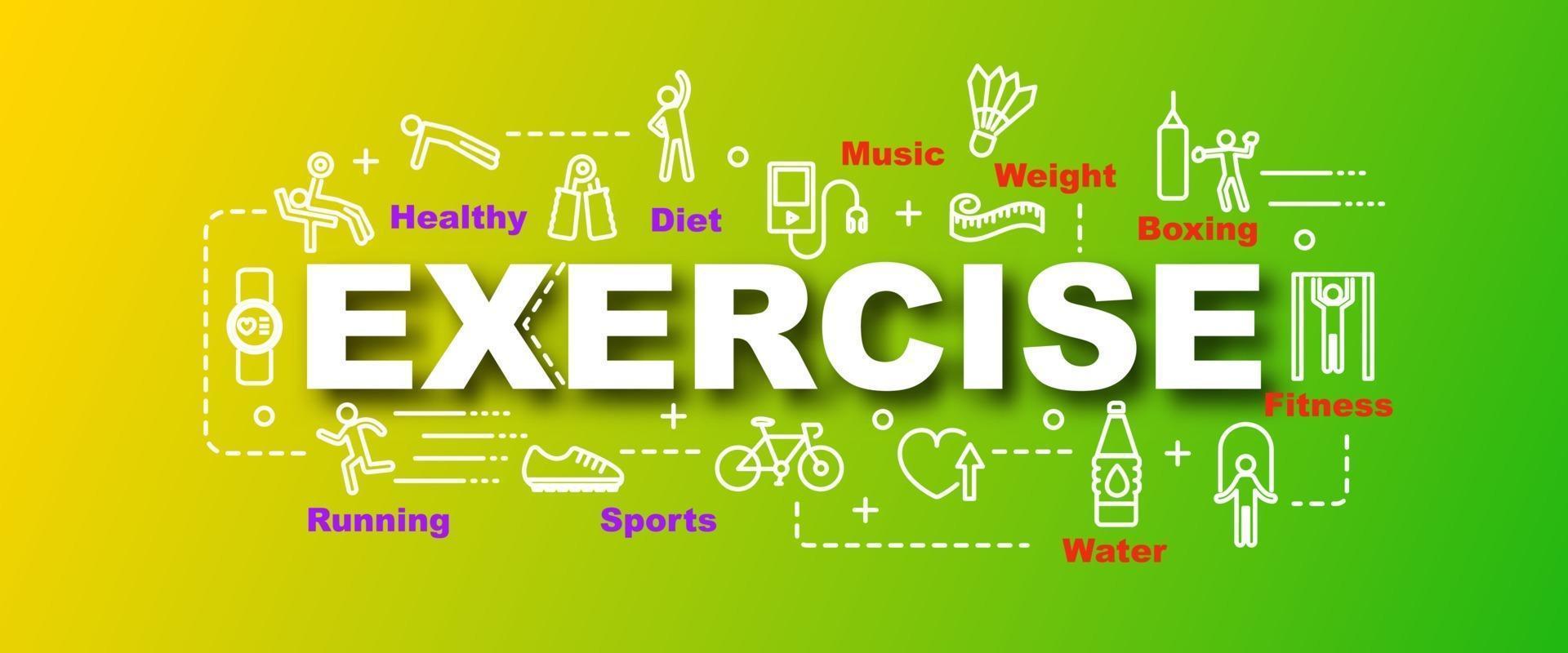 exercise vector trendy banner