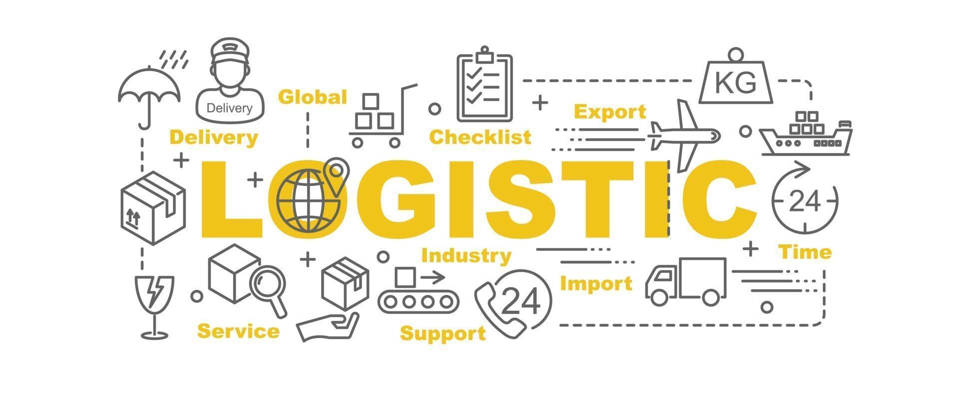 logistic vector banner